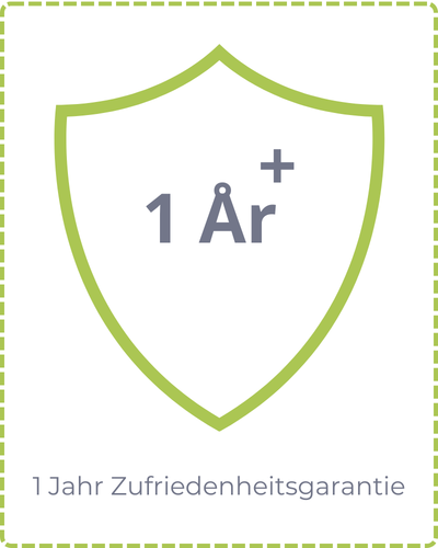 1 Jahr Zufriedenheitsgarantie